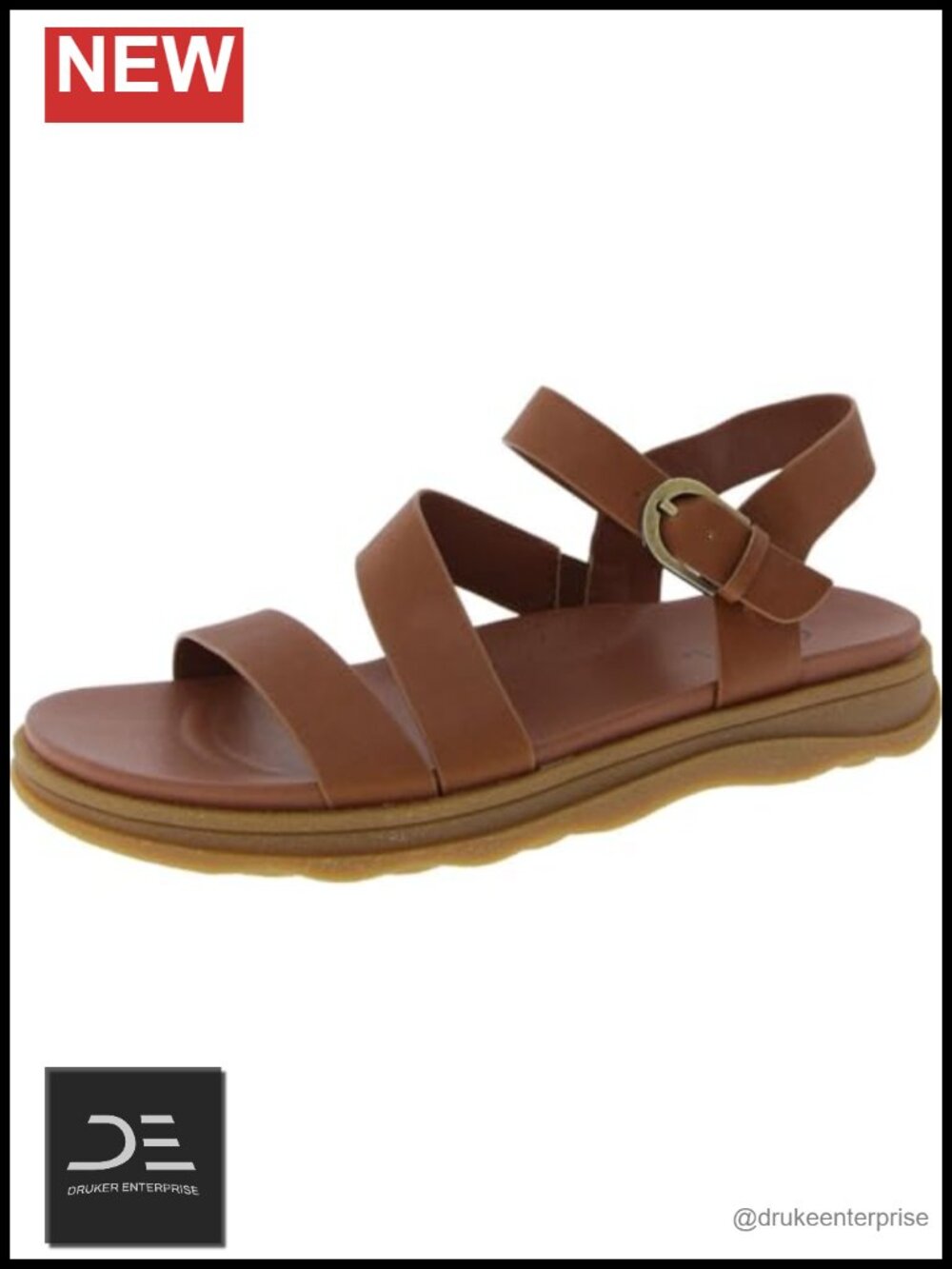 Earth Lainey Women's Flat Sandals Cushioned Insole Recycled Footbed Nappa